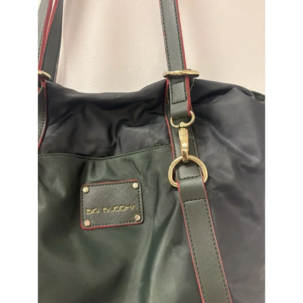 Big Buddha Forest Green Luke Convertible Shoulder Bag Tote Satchel Nice!
